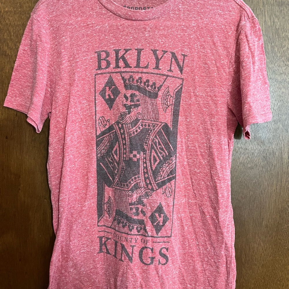 Aeropostale Heather Red BKLYN Graphic Tee